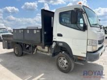 2015 Mitsubishi Fuso FGB72S 4X4 14 Ft Utility Flatbed Truck