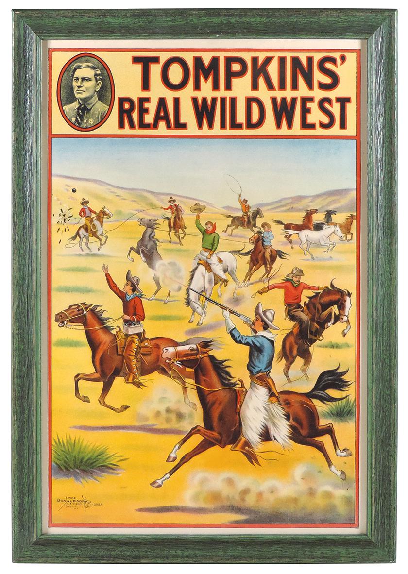 Western Poster, Tompkins' Real Wild West, by the Donaldson Litho Co. #2958-N