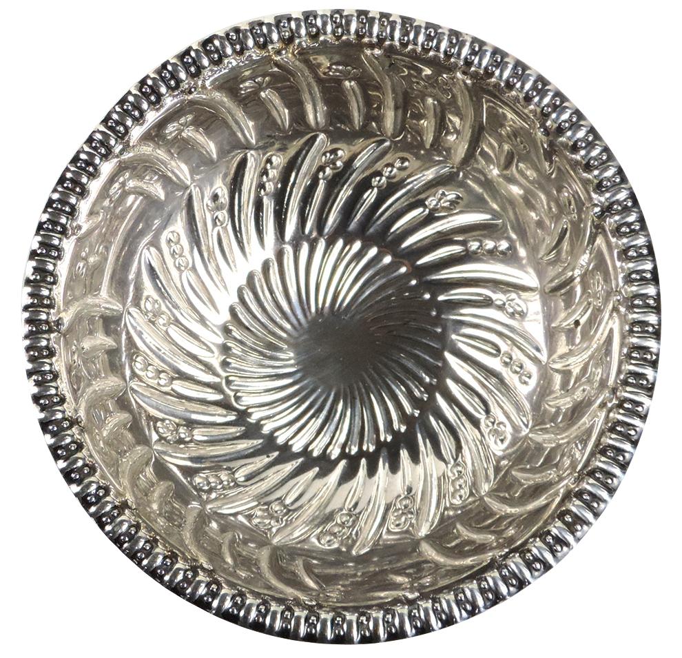 Victorian English Silver Footed Bowl, D & J Wellby-London, 1913, stamped ha