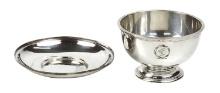 English Silver (2), both London, finger bowl stamped w/1964 letter & "GBS"