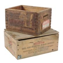 Firearms Ammunition Crates (2), Winchester w/shipping label to I.H. Kurtz-D
