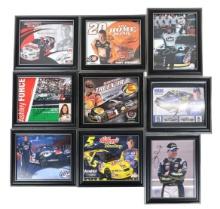 9 Autographed Nascar Bio Cards, Including Tony Stewart, Ashley Force, Kyle