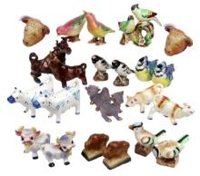 Salt & Pepper Shakers (12 Sets) Krell & Company Cattle, Thrift Ceramics-jap