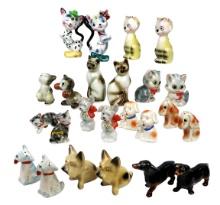 Salt & Pepper Shakers (12 Sets) Dog/cat, Souvenir Of Boulder, Co, Unmarked/