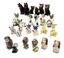 Salt & Pepper Shakers (12 Sets) Dog/cat, Marilyn Exclusive, Unmarked/made I