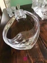 Art vernier France glass basket
