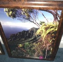 Framed mountain picture