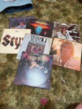 7 records Kiss Styx Beach Boys Rod Stewart Elton John B2