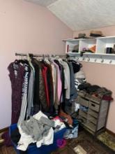 ladies clothing and clothing rack lot B1