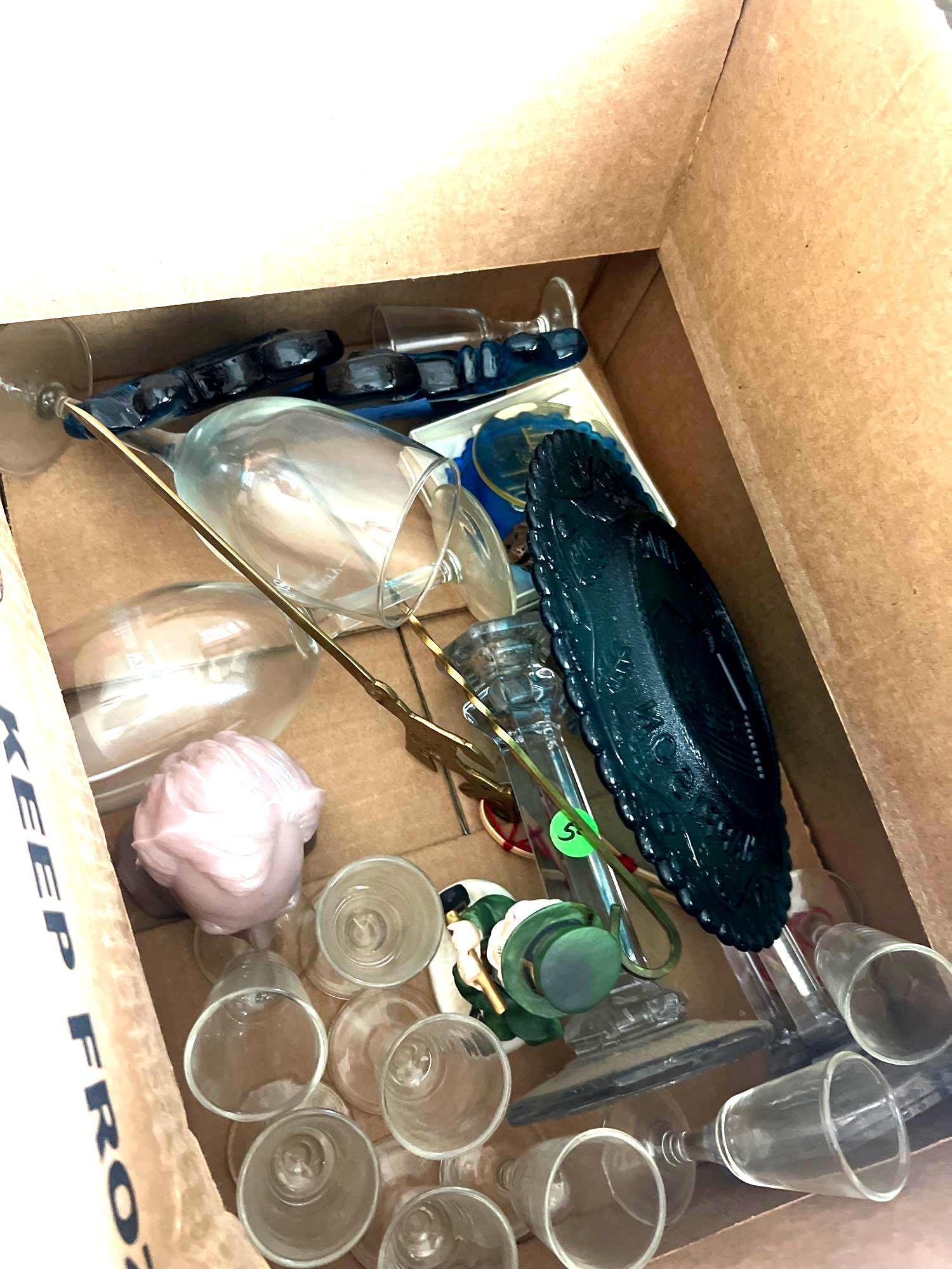 box of miscellaneous glass
