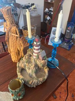 candle stick holders decanter and more