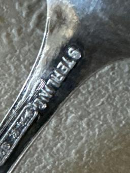 5- marked sterling spoons