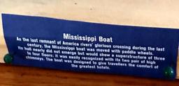 Mississippi Steamboat matches upstairs