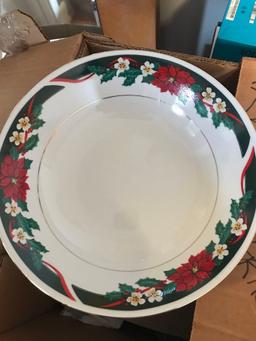 Christmas dishes-weights-buttons-label maker- more miscellaneous items