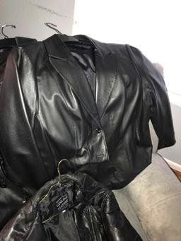 3- leather jackets  two men’s- 3X and one ladies xl