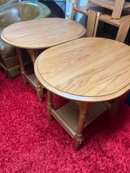matching end tables in basement