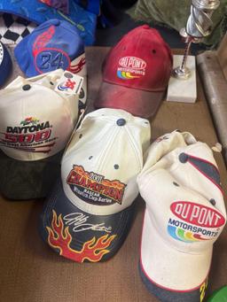 5- NASCAR hats in basement