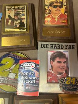 NASCAR Jeff Gordon cards in basement