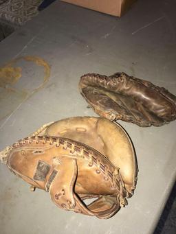 2- vintage mitts