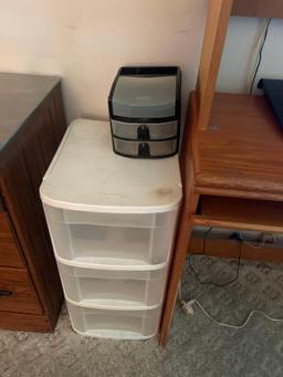 Computer seat chair container with drawers lot B3