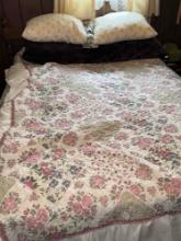 Full size bed with mr pillows/nice mattress/headboard
