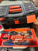 Black and Decker 20 inch toolbox with contents.