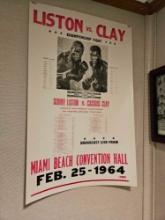 liston vs clay Championship fight poster.