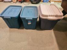 3 totes with lids