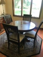Round wooden kitchen table & 4- chairs