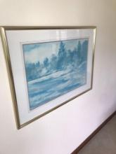 " Golden Beach" Tao Framed signed picture 39 in x 29 in