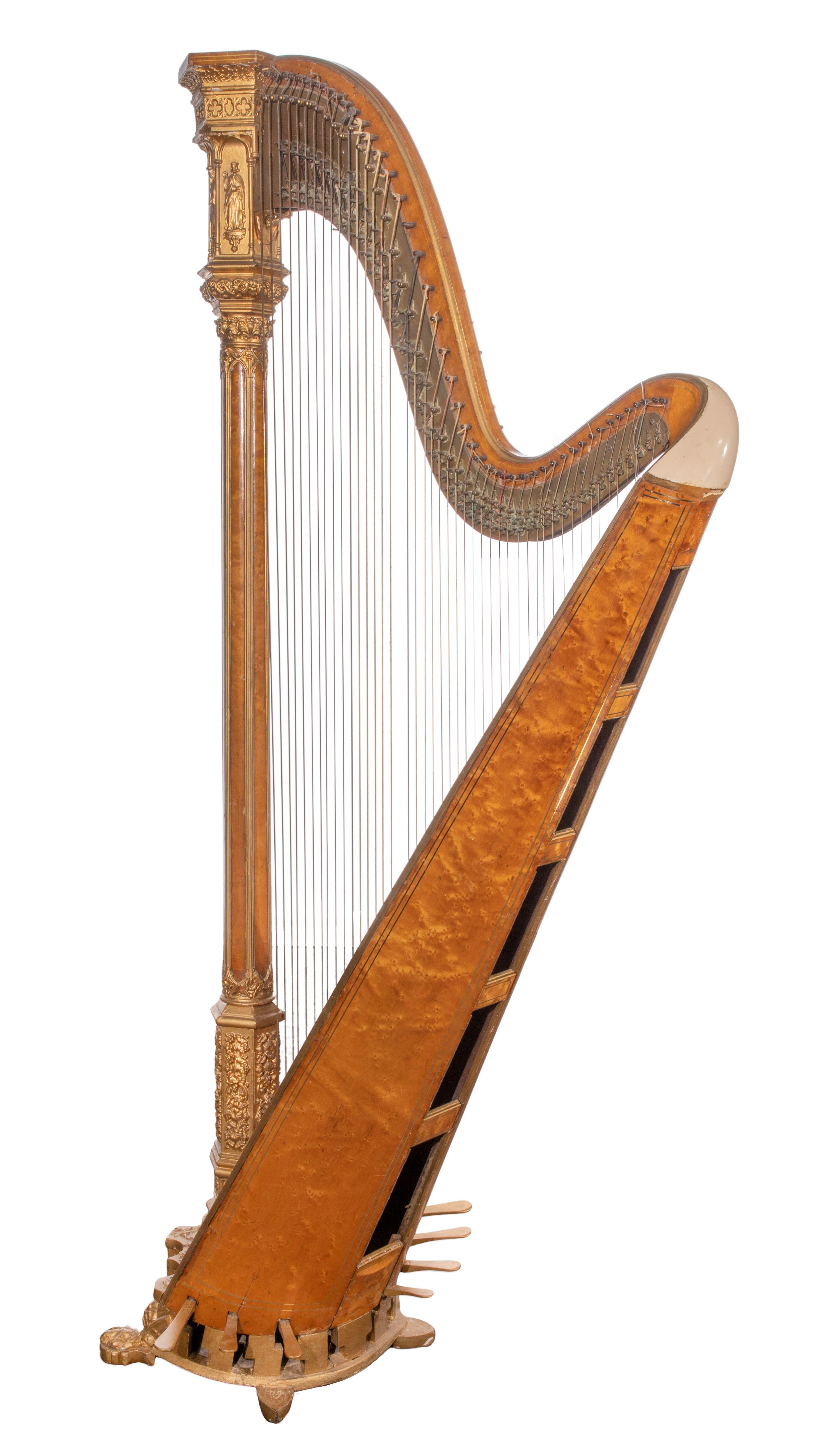 I. & I. Erat Pedal Harp in Case