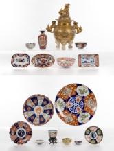 Japanese Satsuma, Kutani and Imari Style Porcelain Assortment