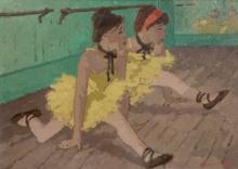 Suzanna Eisendieck (French, 1908-1998) 'Premiere Lecon de Ballet' Oil on Canvas