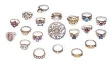 Lagos Caviar Sterling Silver and 18k Yellow Gold Ring Assortment