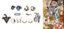 Gold, Silver and Costume Jewelry and Wristwatch Assortment
