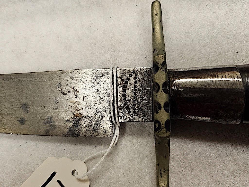 CORSAN DENTON BURDEKIN & CO WOODEN HANDLE BOWIE STYLE KNIFE IN ZIPPERED POU