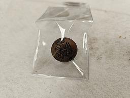 US INDIAN SERVICE COAT BUTTON--MANUFACTURER  TIFFANY & CO