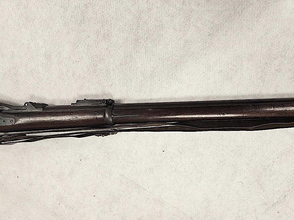 US SPRINGFIELD 1884 RIFLE, CAL 45/70, COMPLETE WITH ORIGINAL STRAP, AND CLE