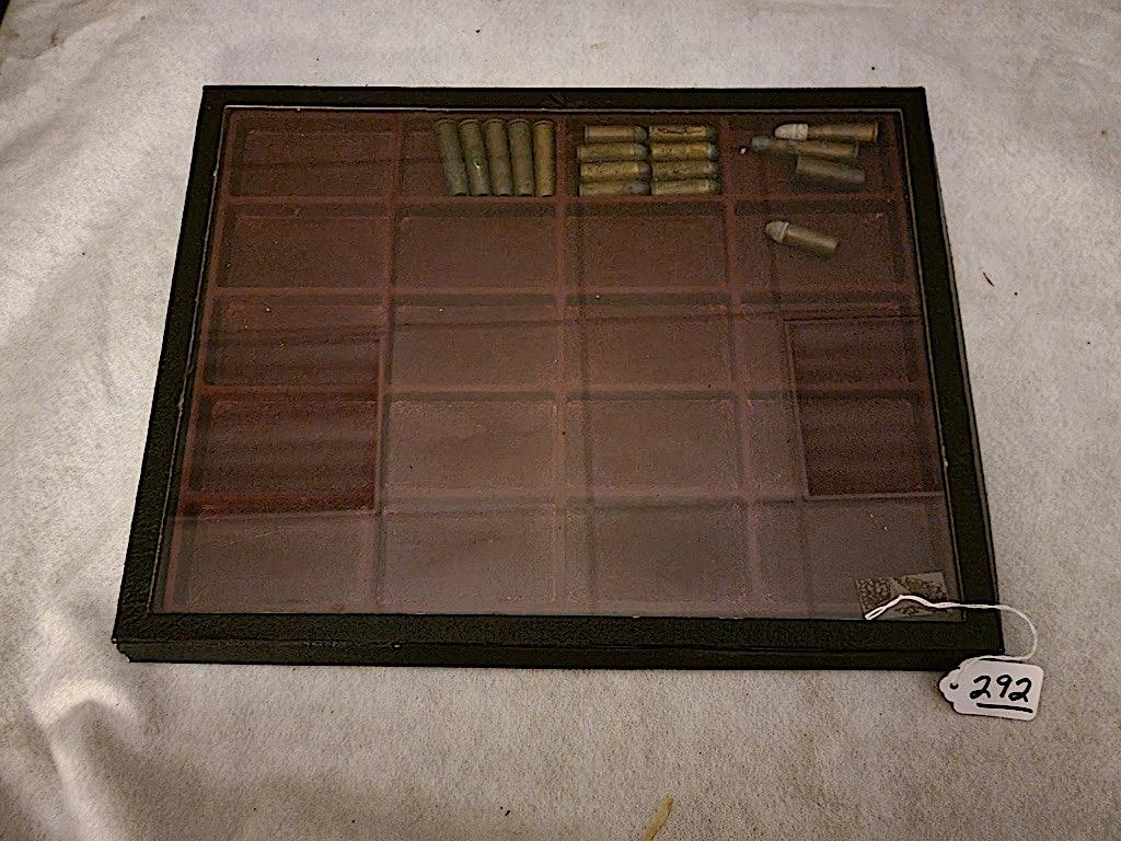 DISPLAY FRAME WITH 17 MISC CARTRIDGES (LIVE)