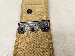 MILLS WOVEN CARTRIDGE BELT, WORCHESTER, MA, NO BUCKLE HOLD 45 ROUND, CAL 45