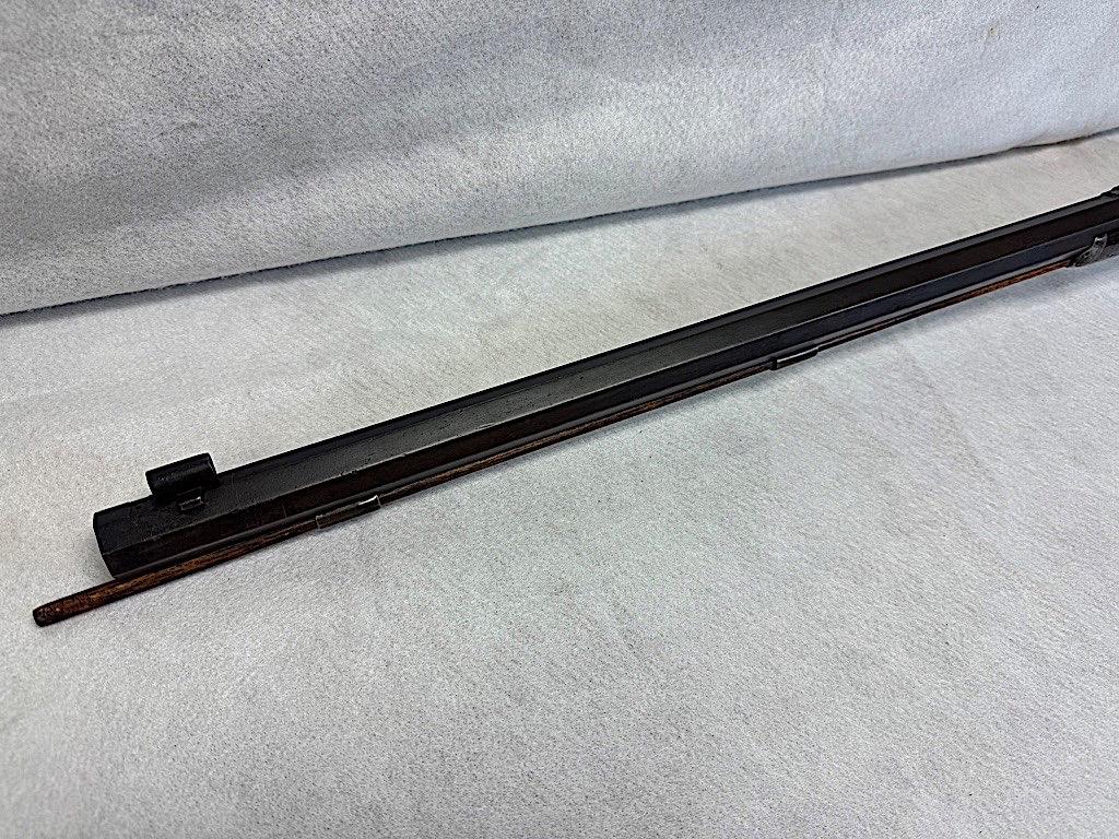 HALF STOCK SIDE HAMMER PERCUSSION RIFLE, OCTAGON BARREL, CAL APPROXIMATELY