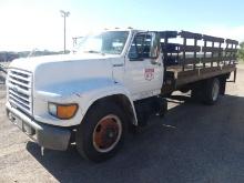1998 Ford F800 Stakebed Truck, s/n 1FDNF80C8WVA13261 (Title Delay): S/A, Au