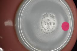 Pyrex Pink Mixing Bowls No. 403 and 404; Mfg. 1956-1962