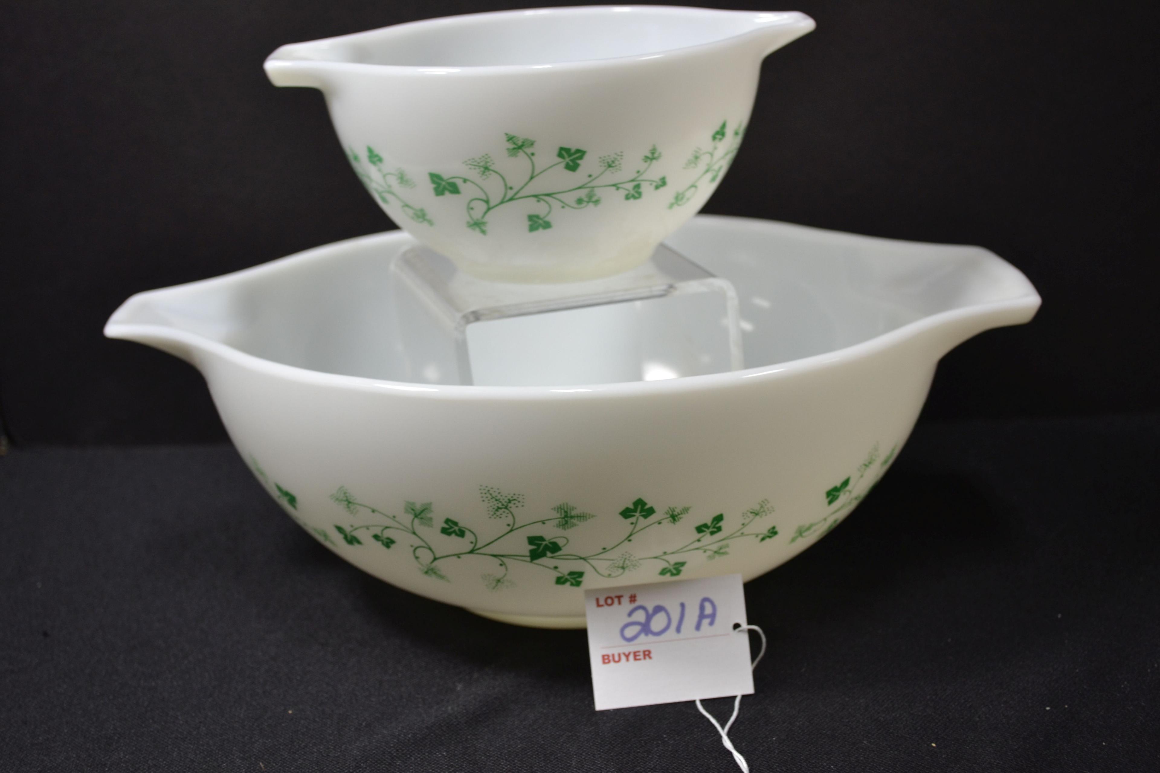 Pyrex 1964 Promotional Ivy Chip and Dip; Nos. 441 and 444; No Chips or Bracket