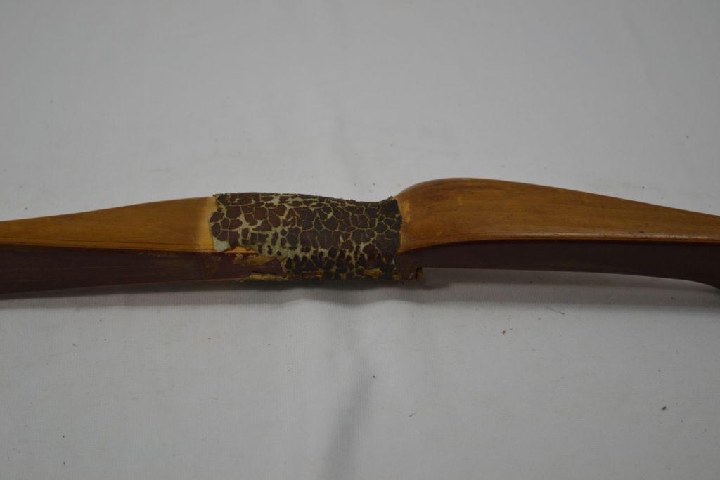 Bear Glass Powered Long Bow; Polar A- NJ194, 64", #47 Wooden Handle
