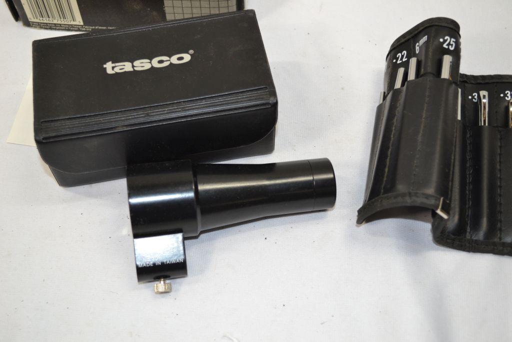 Tasco Shot Saver Scope; .177-.45 Bore Sights with Box and Case