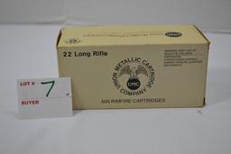 Union Metallic Cartridge Company 22LR Ammo, 500rd