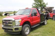 2015 Ford F250 XLT, 6.2L V8, Auto Trans, Red In Color, Regular Cab, Running Boards, 4x4, Cloth Inter