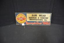 Diamond Edge Tools Tin Advertising Sign w/Embossed Lettering; 28"x10"