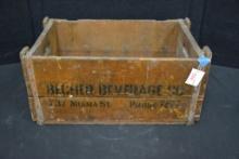 Wooden Becher Beverage Co. Crate